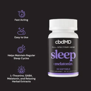 cbdMD Full Spectrum CBD Softgels Sleep PM